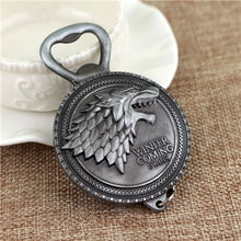 Load image into Gallery viewer, Game of Thrones Keychain House Targaryen Badge Three-headed Dragon Keychain For Keys Men Car Women Bag Accessories