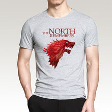 Load image into Gallery viewer, Hot Sale Game Of Thrones House Stark The North Remembers T Shirt Men 2019 Summer 100% Cotton High Quality Men&#39;s T-Shirts S-XXL