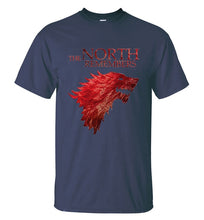 Load image into Gallery viewer, Hot Sale Game Of Thrones House Stark The North Remembers T Shirt Men 2019 Summer 100% Cotton High Quality Men&#39;s T-Shirts S-XXL