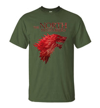 Load image into Gallery viewer, Hot Sale Game Of Thrones House Stark The North Remembers T Shirt Men 2019 Summer 100% Cotton High Quality Men&#39;s T-Shirts S-XXL