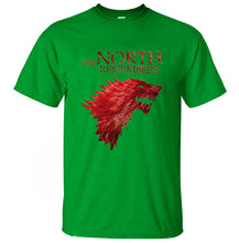 Load image into Gallery viewer, Hot Sale Game Of Thrones House Stark The North Remembers T Shirt Men 2019 Summer 100% Cotton High Quality Men&#39;s T-Shirts S-XXL