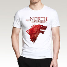 Load image into Gallery viewer, Hot Sale Game Of Thrones House Stark The North Remembers T Shirt Men 2019 Summer 100% Cotton High Quality Men&#39;s T-Shirts S-XXL