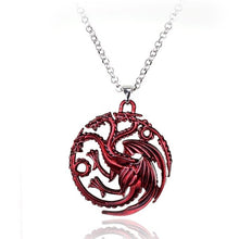 Load image into Gallery viewer, Movie Game Of Thrones Necklaces Song of Ice And Fire Torque Targaryen Dragon Metal Pendant women Men Choker Jewelry accessories