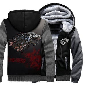 Game Of Thrones House Stark/Targaryen/Lannister Raglan Hoodies Men 2019 Winter Warm Fleece Thick Jackets Men's Sweatshirts 3D