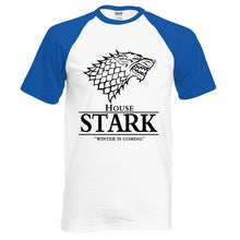 Load image into Gallery viewer, hot sale Game of Thrones raglan tee House Stark letters Winter Is Coming t shirt 2019 summer hot sale 100% cotton top tees S-2XL