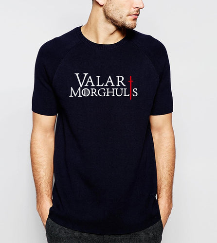 hot sale Game of Thrones Valar Morghulis Printes T-shirt 2019 Summer Fashion Casual Short Sleeve O-neck Men T shirts 100% Cotton