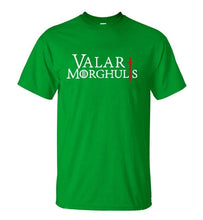 Load image into Gallery viewer, hot sale Game of Thrones Valar Morghulis Printes T-shirt 2019 Summer Fashion Casual Short Sleeve O-neck Men T shirts 100% Cotton