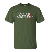 Load image into Gallery viewer, hot sale Game of Thrones Valar Morghulis Printes T-shirt 2019 Summer Fashion Casual Short Sleeve O-neck Men T shirts 100% Cotton