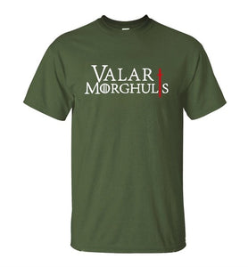 hot sale Game of Thrones Valar Morghulis Printes T-shirt 2019 Summer Fashion Casual Short Sleeve O-neck Men T shirts 100% Cotton