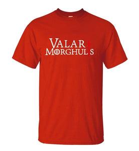 hot sale Game of Thrones Valar Morghulis Printes T-shirt 2019 Summer Fashion Casual Short Sleeve O-neck Men T shirts 100% Cotton