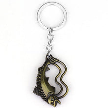 Load image into Gallery viewer, HOT Game of Thrones Keychain set House Stark Wolf Head series Key rings High quality Targaryen Dragon Alloy pendant men jewelry