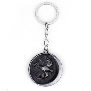 HOT Game of Thrones Keychain set House Stark Wolf Head series Key rings High quality Targaryen Dragon Alloy pendant men jewelry