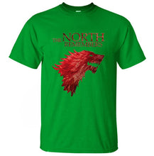 Load image into Gallery viewer, The North Remembers Game Of Thrones House Stark Men&#39;s T Shirts 2019 Summer Hot Sale 100% Cotton Tshirt Casual Brand Men T-Shirt