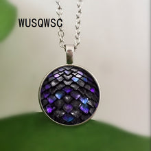 Load image into Gallery viewer, WUSQWSC 3 Colors Wholesale Art Glass Necklace Colorful Dragon Egg Necklace Game of Thrones Geekery Pendant Glass Picture Pendant