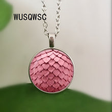 Load image into Gallery viewer, WUSQWSC 3 Colors Wholesale Art Glass Necklace Colorful Dragon Egg Necklace Game of Thrones Geekery Pendant Glass Picture Pendant
