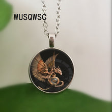 Load image into Gallery viewer, WUSQWSC 3 Colors Wholesale Art Glass Necklace Colorful Dragon Egg Necklace Game of Thrones Geekery Pendant Glass Picture Pendant