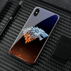 Game of Throne house Stark logo GOT Phone Case Tempered Glass Cover Soft Silicone For iPhone 5 5s Se 6 6s 7 8 Plus X XR XS MAX