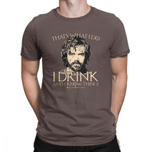 Load image into Gallery viewer, Game Of Thrones Amazing T Shirt I Drink And I Know Things Tees Tyrion Lannister Man&#39;s Clothes Printed 100% Cotton O Neck T-Shirt