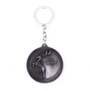 RJ Game of Thrones Keychains House Stark Wolf Pendants Key Chains A Song Of Ice And Fire Targaryen Dragon Keyring Souvenirs Gift