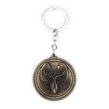 Load image into Gallery viewer, RJ Game of Thrones Keychains House Stark Wolf Pendants Key Chains A Song Of Ice And Fire Targaryen Dragon Keyring Souvenirs Gift