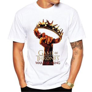 Tshirt Homme 2019 New Game of Thrones T Shirt Men Cool The North Remembers Blood Wolf top tee