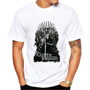 Tshirt Homme 2019 New Game of Thrones T Shirt Men Cool The North Remembers Blood Wolf top tee