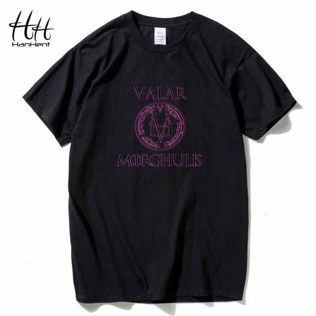 HanHent Valar Morghulis T-Shirts Game Of Thrones Mens T shirts Fashion 2018 Summer Clothes Tops Men Custom Tshirt Printing