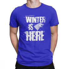 Load image into Gallery viewer, Men Game Of Thrones House Stark T-Shirt Winter is Here Leisure O Neck Short Sleeve Clothes 100% Cotton Tees T Shirt Plus Size