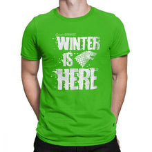 Load image into Gallery viewer, Men Game Of Thrones House Stark T-Shirt Winter is Here Leisure O Neck Short Sleeve Clothes 100% Cotton Tees T Shirt Plus Size
