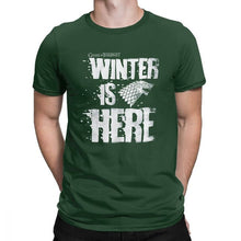 Load image into Gallery viewer, Men Game Of Thrones House Stark T-Shirt Winter is Here Leisure O Neck Short Sleeve Clothes 100% Cotton Tees T Shirt Plus Size