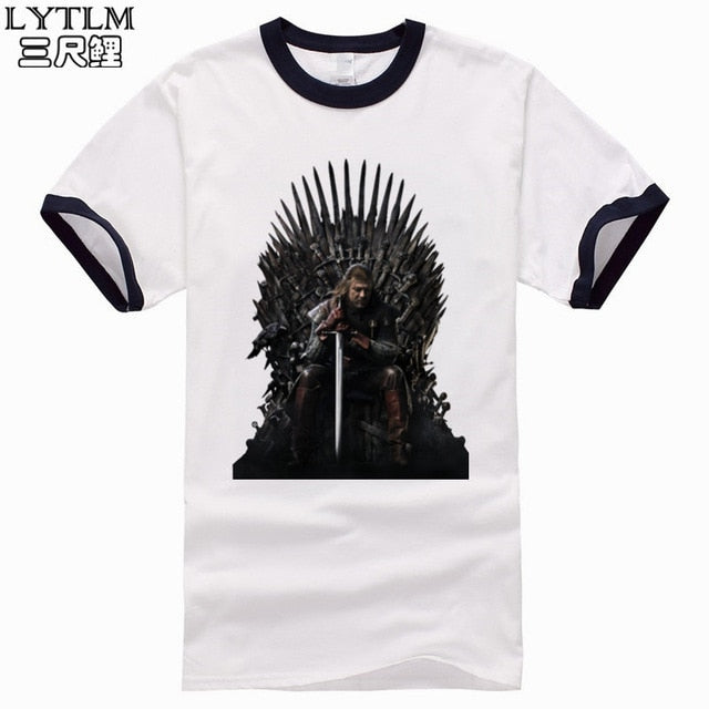 LYTLM Hipster Tee Game of Thrones T Shirt Mens Summer Casual White Shirt Men Slim Camisetas Masculina Streetwear Gay Men Clothes