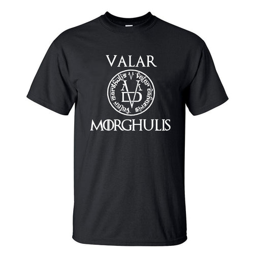 2019 Summer Tshirt Men Valar Morghulis All Men Must Die Valyrian Game of Thrones T Shirts Casual 100% Cotton Men's Tops Tees