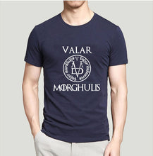 Load image into Gallery viewer, 2019 Summer Tshirt Men Valar Morghulis All Men Must Die Valyrian Game of Thrones T Shirts Casual 100% Cotton Men&#39;s Tops Tees