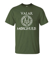 Load image into Gallery viewer, 2019 Summer Tshirt Men Valar Morghulis All Men Must Die Valyrian Game of Thrones T Shirts Casual 100% Cotton Men&#39;s Tops Tees