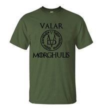 Load image into Gallery viewer, 2019 Summer Tshirt Men Valar Morghulis All Men Must Die Valyrian Game of Thrones T Shirts Casual 100% Cotton Men&#39;s Tops Tees