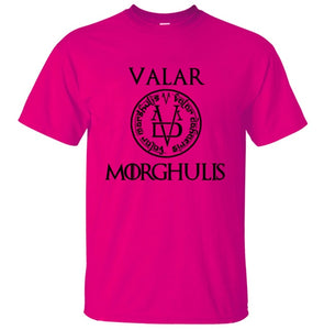 2019 Summer Tshirt Men Valar Morghulis All Men Must Die Valyrian Game of Thrones T Shirts Casual 100% Cotton Men's Tops Tees