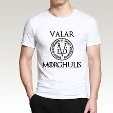 Load image into Gallery viewer, 2019 Summer Tshirt Men Valar Morghulis All Men Must Die Valyrian Game of Thrones T Shirts Casual 100% Cotton Men&#39;s Tops Tees