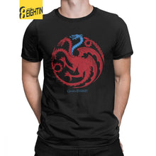 Load image into Gallery viewer, Man&#39;s Ice Targaryen Game Of Thrones T Shirts Redwolf T-Shirts Casual O Neck Short Sleeves Clothes Purified Cotton Tee Shirt