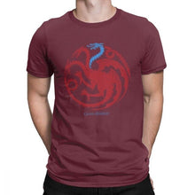 Load image into Gallery viewer, Man&#39;s Ice Targaryen Game Of Thrones T Shirts Redwolf T-Shirts Casual O Neck Short Sleeves Clothes Purified Cotton Tee Shirt