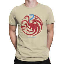 Load image into Gallery viewer, Man&#39;s Ice Targaryen Game Of Thrones T Shirts Redwolf T-Shirts Casual O Neck Short Sleeves Clothes Purified Cotton Tee Shirt
