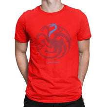 Load image into Gallery viewer, Man&#39;s Ice Targaryen Game Of Thrones T Shirts Redwolf T-Shirts Casual O Neck Short Sleeves Clothes Purified Cotton Tee Shirt