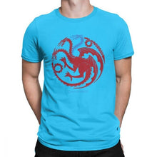 Load image into Gallery viewer, Man&#39;s Ice Targaryen Game Of Thrones T Shirts Redwolf T-Shirts Casual O Neck Short Sleeves Clothes Purified Cotton Tee Shirt