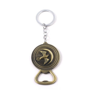 Game of Thrones Keychains House Stark Wolf Beer Bottle Opener Tool Keychain For Men Movie Jewelry