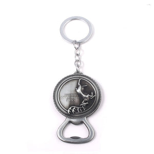 Game of Thrones Keychains House Stark Wolf Beer Bottle Opener Tool Keychain For Men Movie Jewelry