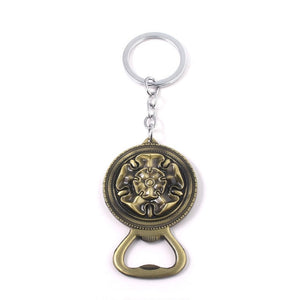 Game of Thrones Keychains House Stark Wolf Beer Bottle Opener Tool Keychain For Men Movie Jewelry