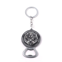 Load image into Gallery viewer, Game of Thrones Keychains House Stark Wolf Beer Bottle Opener Tool Keychain For Men Movie Jewelry