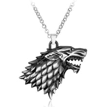 Load image into Gallery viewer, Game of Thrones necklace Stark family lion wolf dragon deer Lannister Targaryen Stark Baratheon Arryn Greyjoy family members