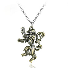 Load image into Gallery viewer, Game of Thrones necklace Stark family lion wolf dragon deer Lannister Targaryen Stark Baratheon Arryn Greyjoy family members