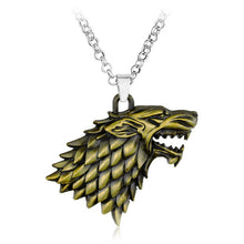 Load image into Gallery viewer, Game of Thrones necklace Stark family lion wolf dragon deer Lannister Targaryen Stark Baratheon Arryn Greyjoy family members