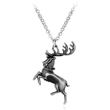 Load image into Gallery viewer, Game of Thrones necklace Stark family lion wolf dragon deer Lannister Targaryen Stark Baratheon Arryn Greyjoy family members